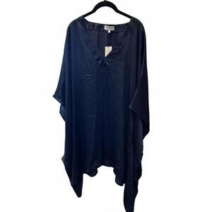 NEW RIPLEY RADER women's short caftan dress in navy